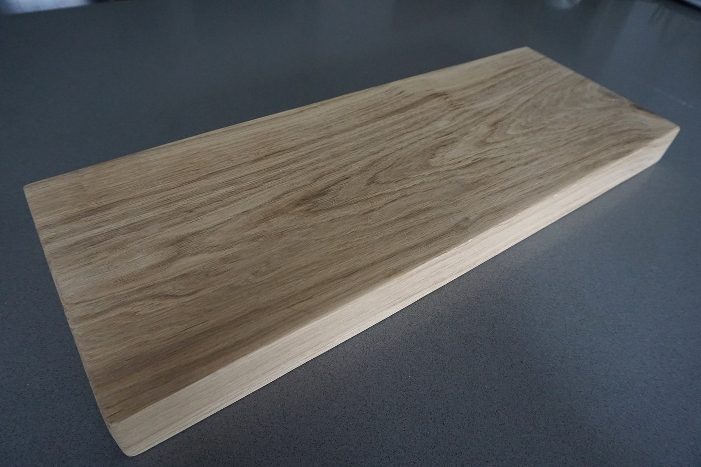 Floating Shelf In Chunky Solid European Oak - 60cm x 22cm Deep x 4.5cm Thick for masonry walls The Interior Hut
