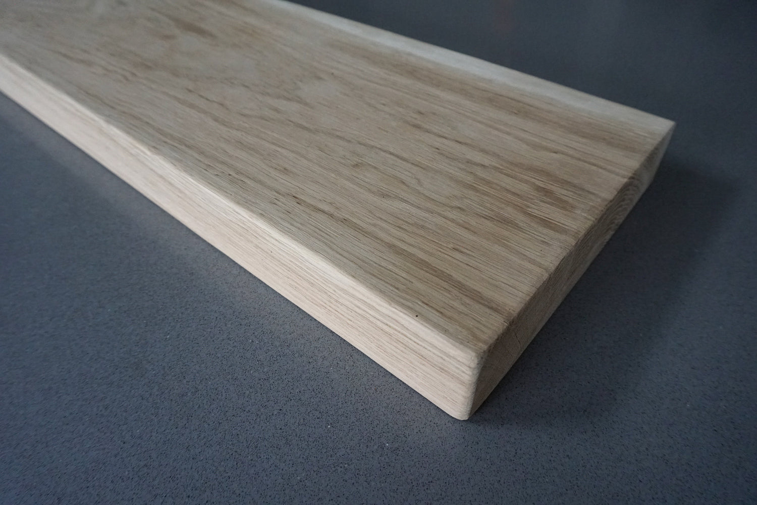 Floating Shelf In Chunky Solid European Oak - 60cm x 22cm Deep x 4.5cm Thick for masonry walls The Interior Hut