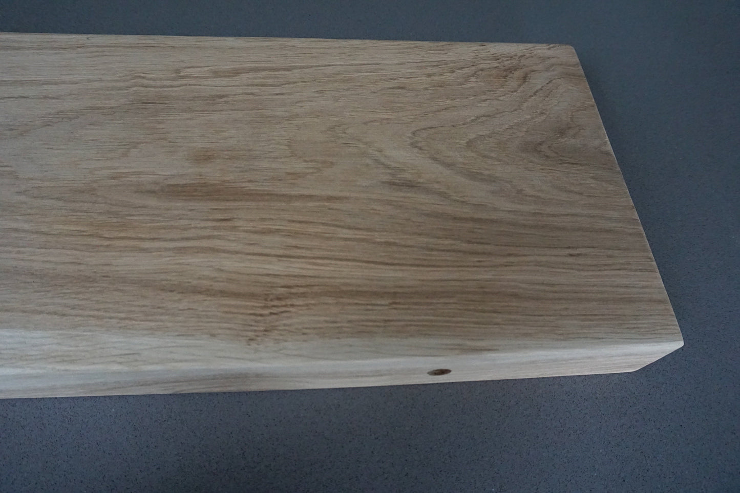 Floating Shelf In Chunky Solid European Oak - 60cm x 22cm Deep x 4.5cm Thick for masonry walls The Interior Hut