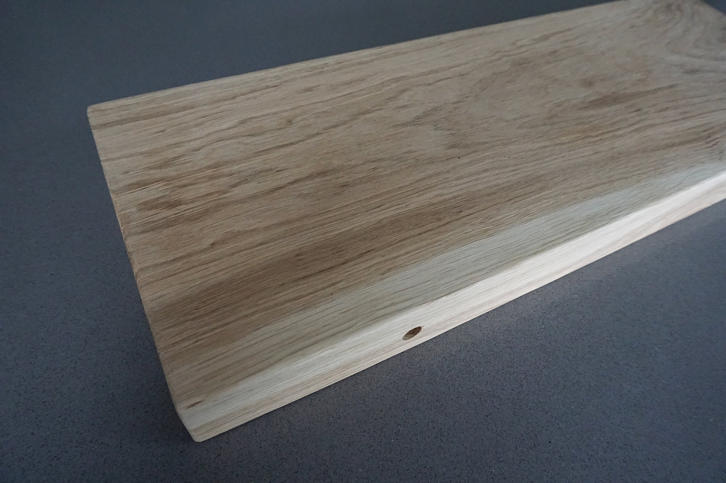 Floating Shelf In Chunky Solid European Oak - 60cm x 22cm Deep x 4.5cm Thick for masonry walls The Interior Hut