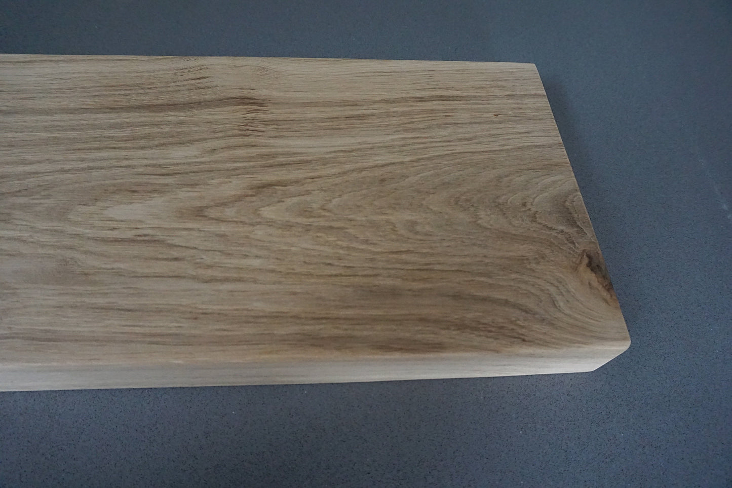 Floating Shelf In Chunky Solid European Oak - 60cm x 22cm Deep x 4.5cm Thick for masonry walls The Interior Hut