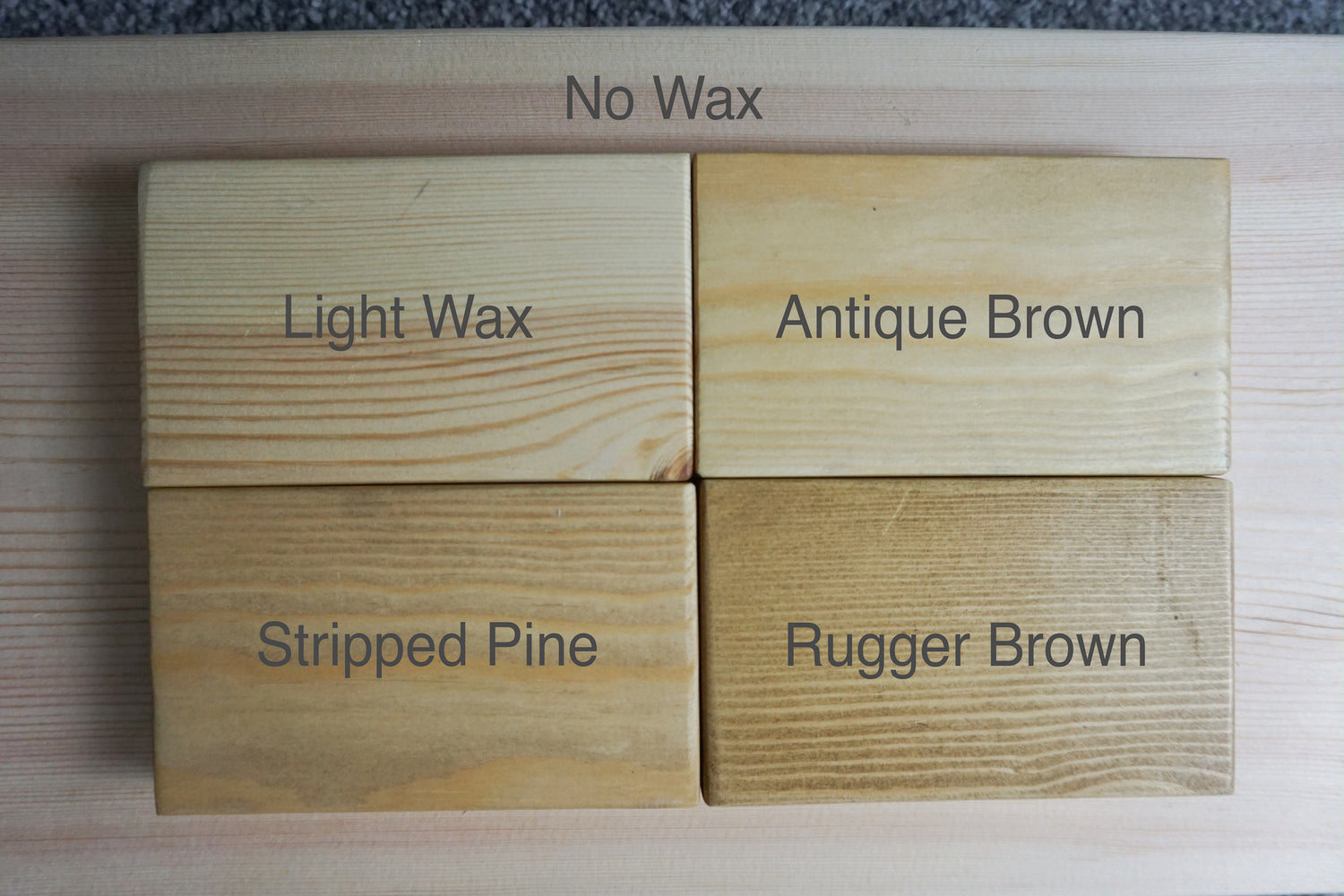 all pine wax samples