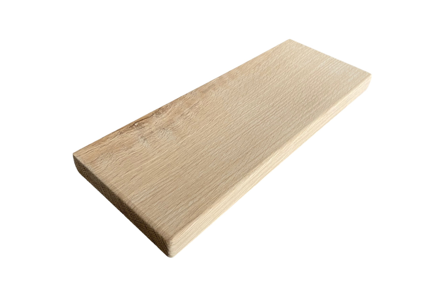 Oak Floating Shelf - Smooth Finish 12cm Deep x 32cm x 2.2cm Thick for plasterboard walls - The Interior Hut