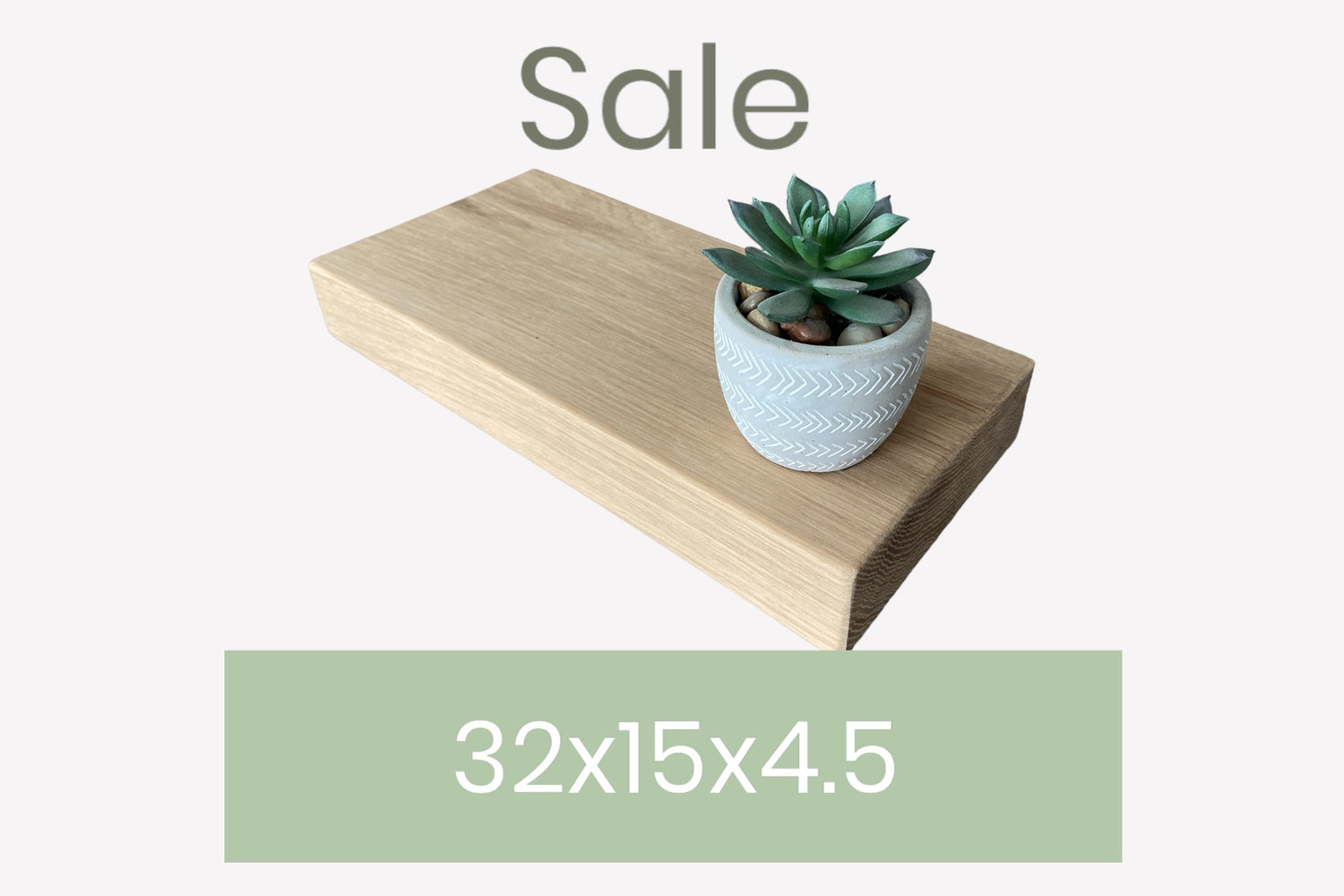 Chunky Floating Shelf - Smooth Finish 32cm x 15cm Deep x 4.5cm Thick (6"x2") for masonry walls The Interior Hut