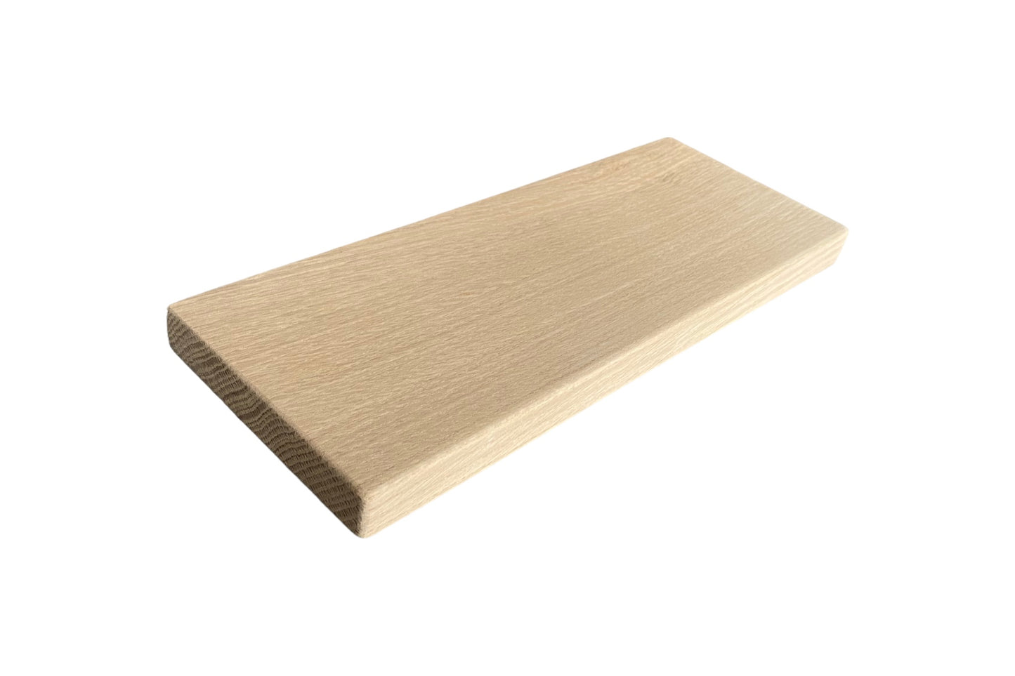 Oak Floating Shelf - Smooth Finish 12cm Deep x 32cm x 2.2cm Thick for plasterboard walls - The Interior Hut