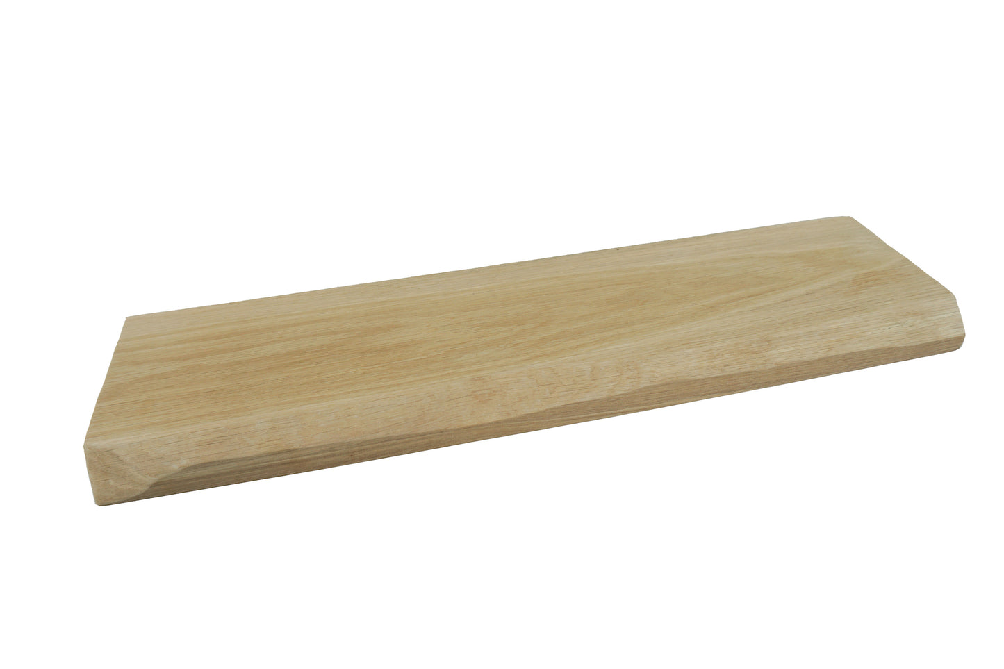 Solid Oak Floating Shelf With a Live / Waney Edge - Chunky 20cm Deep x 4.5cm Thick (8"x2") for masonry walls - The Interior Hut
