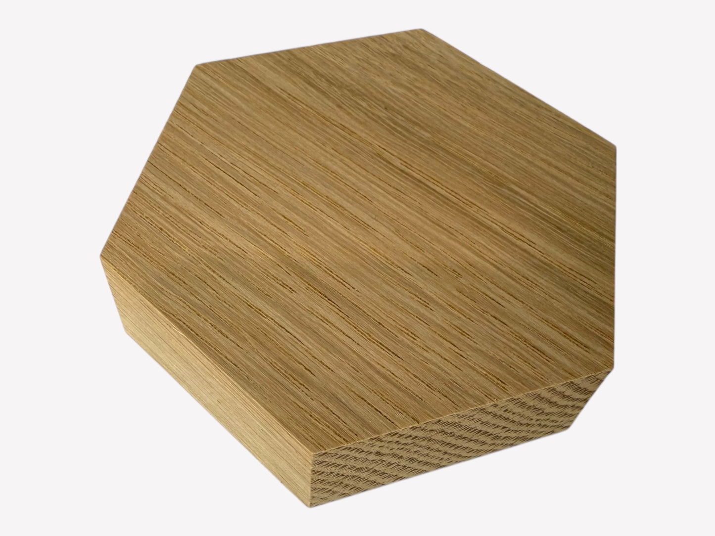 Oak Blanks, solid oak hexagon blocks, for crafting and DIY projects