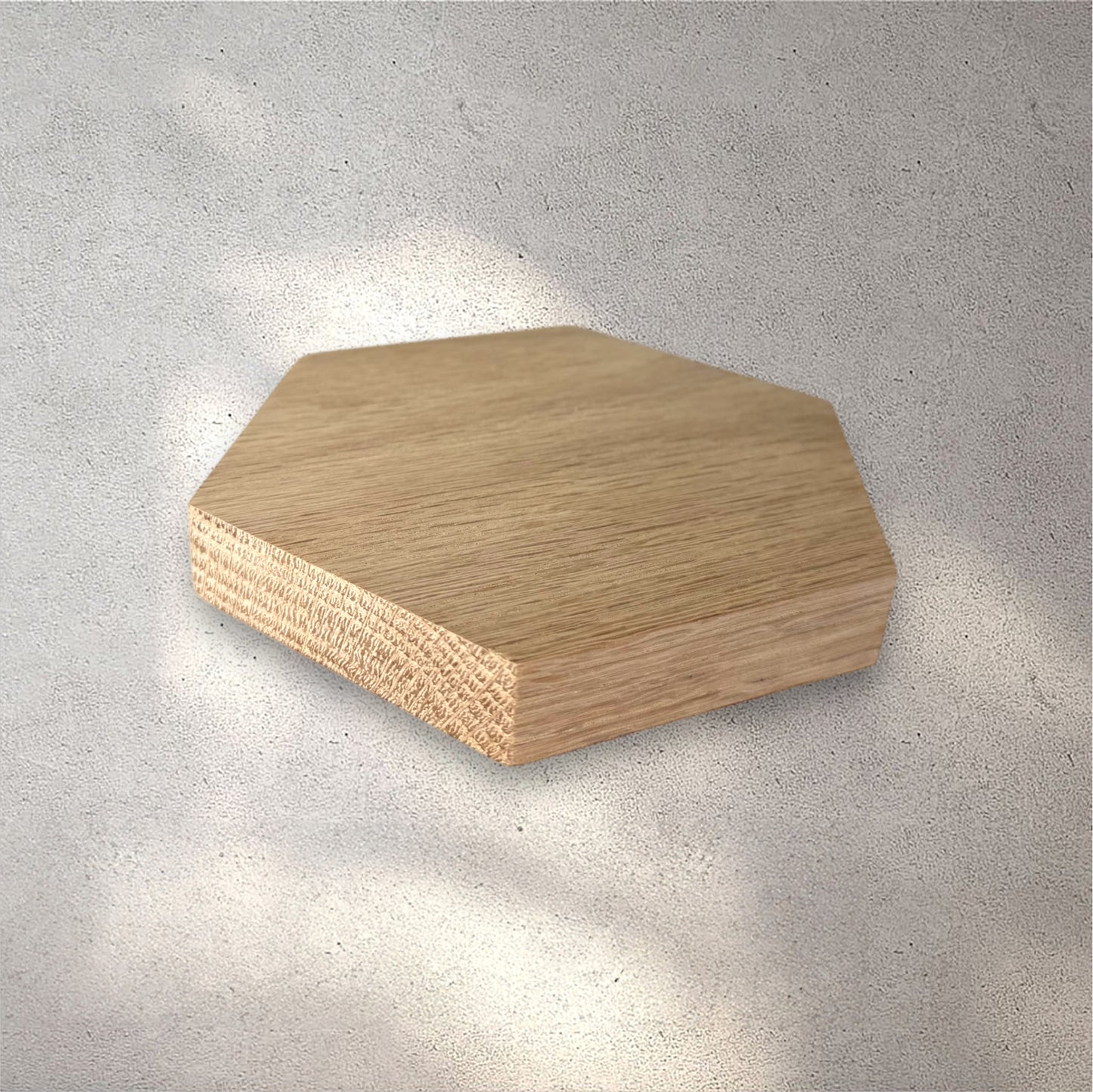 Oak Blanks, solid oak hexagon blocks, for crafting and DIY projects