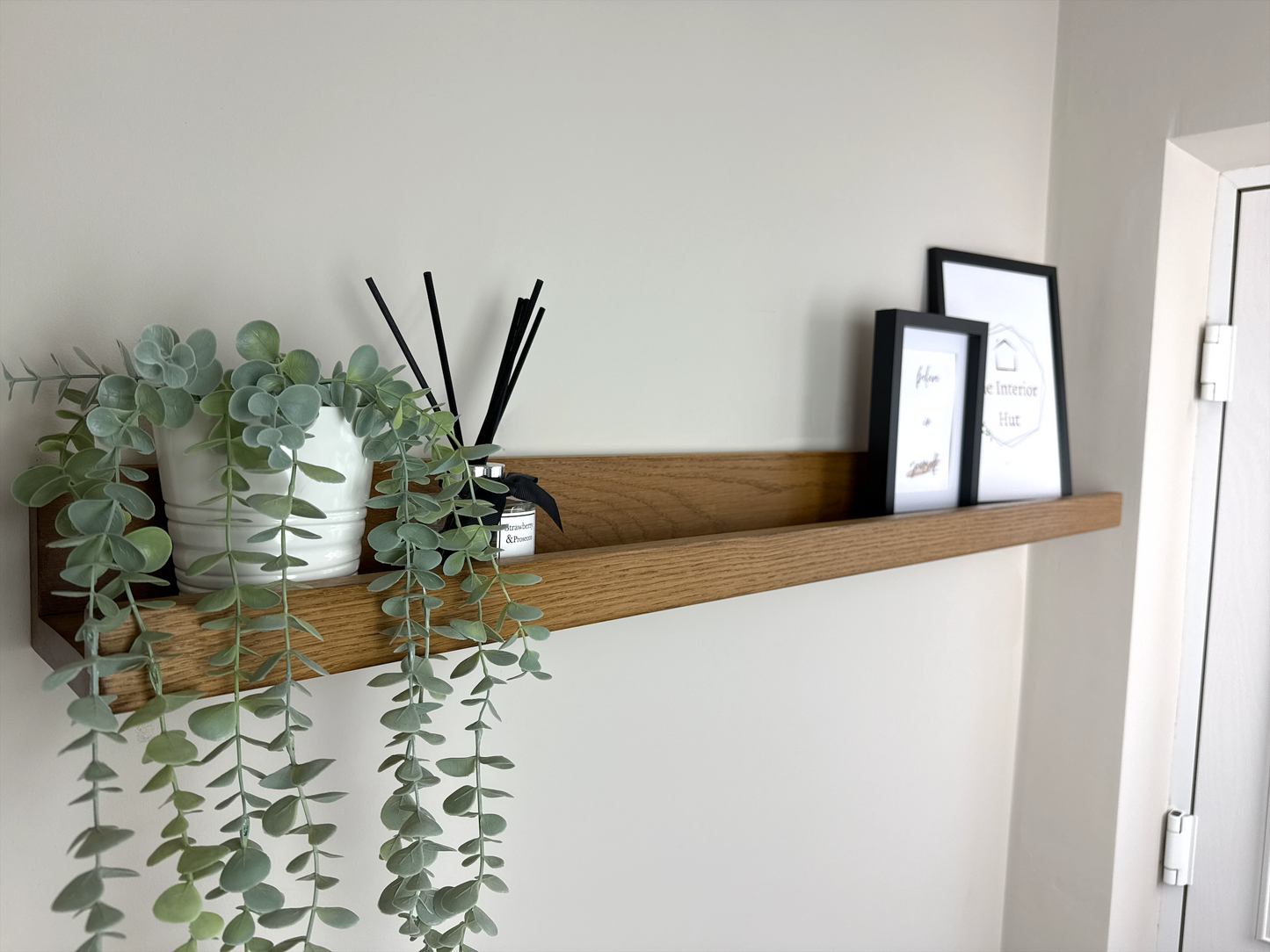 Oak Picture Ledge Shelf | Chunky Design 14.5cm Deep | Picture Ledge With Choice Of Finishes