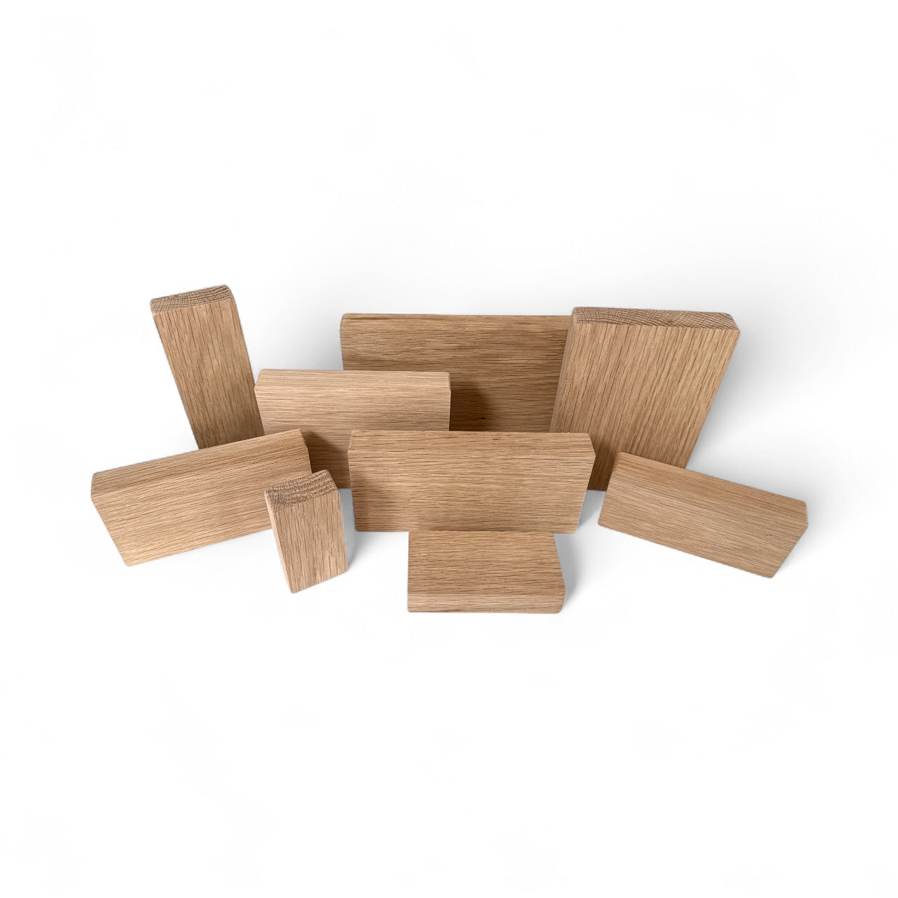 Oak Blanks, solid oak rectangle blocks, Pack of 3 for crafting and DIY projects