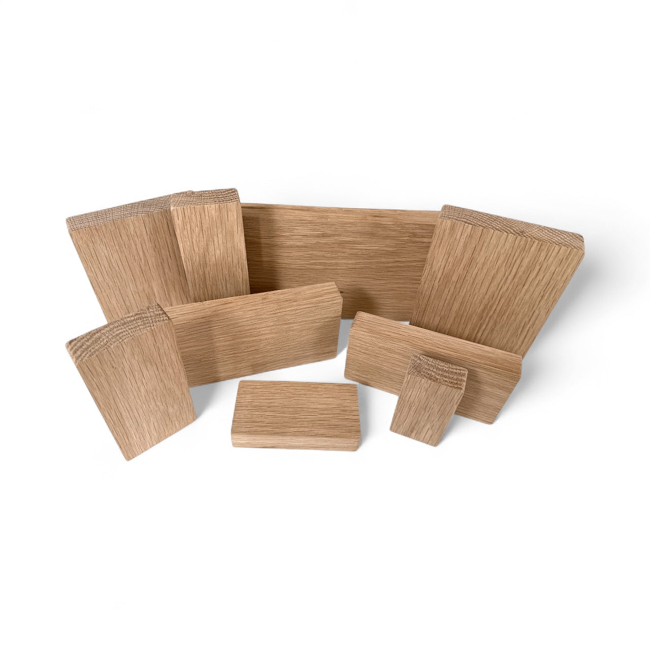 Oak Blanks, solid oak rectangle blocks, Pack of 3 for crafting and DIY projects