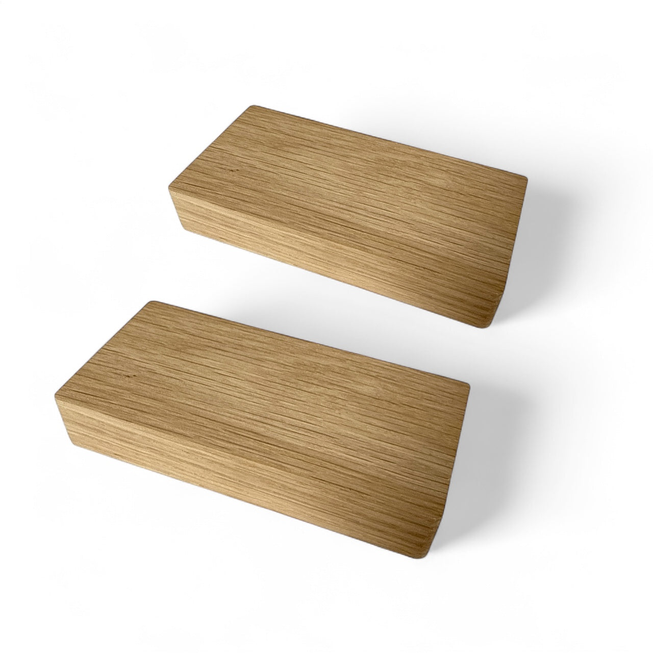 Oak Blanks, solid oak rectangle blocks, Pack of 2 for crafting and DIY projects