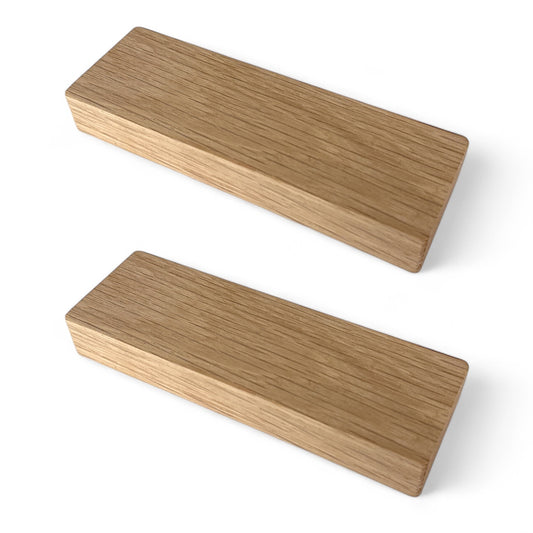 Oak Blanks, solid oak rectangle blocks, Pack of 2 for crafting and DIY projects
