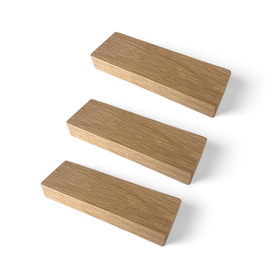 Oak Blanks, solid oak rectangle blocks, Pack of 3 for crafting and DIY projects