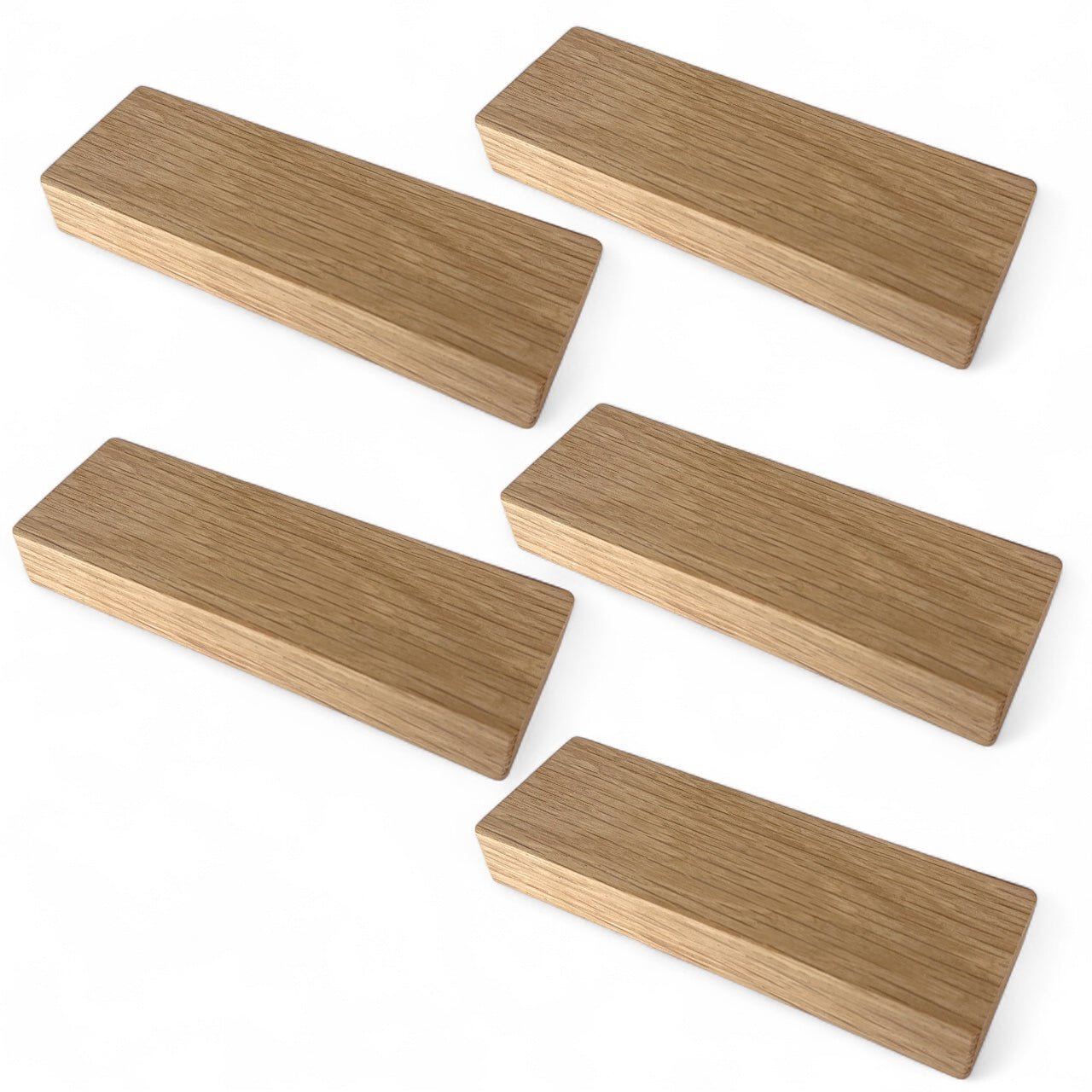 Oak Blanks, solid oak rectangle blocks, Pack of 5 for crafting and DIY projects
