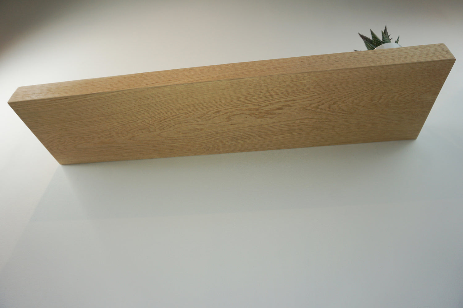 Oak Floating Shelf - Smooth Finish 20cm Deep x 5cm Thick