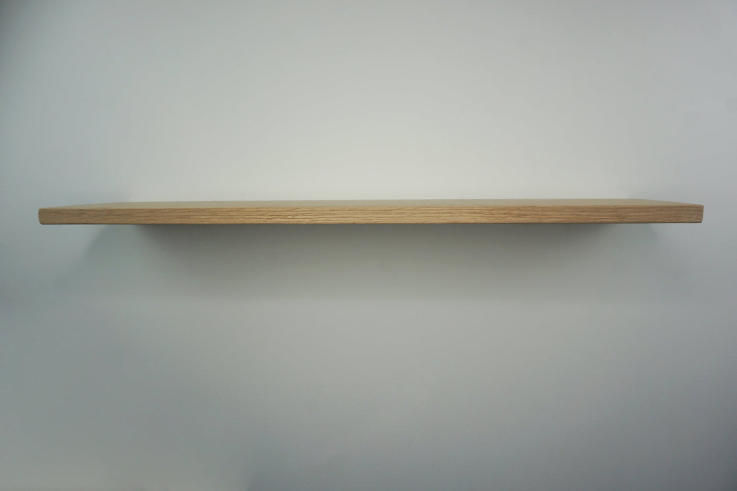 Oak Floating Shelf - 17.5cm Deep x slim 2cm Thick - For masonry walls - The Interior Hut