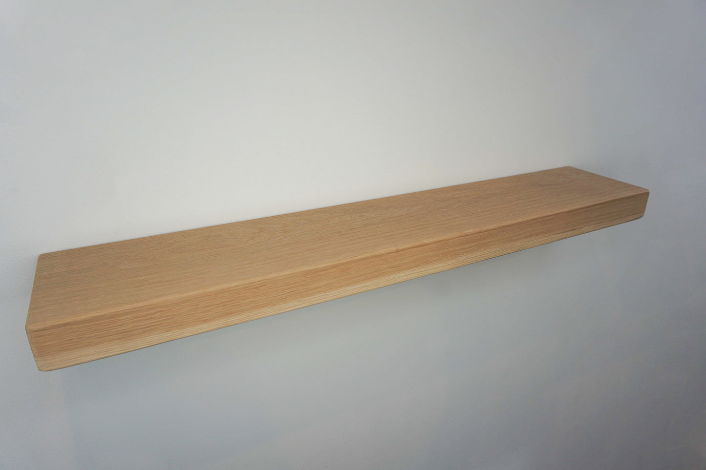 Oak Floating Shelf - Chunky 15cm Deep x 4.5cm Thick (6"x2") For masonry walls - The Interior Hut