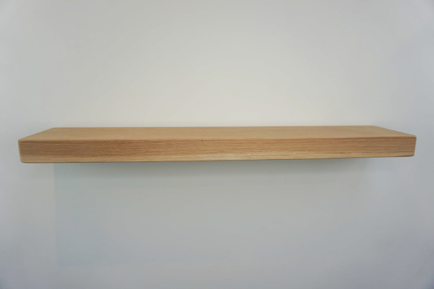 Oak Floating Shelf - Chunky 15cm Deep x 4.5cm Thick (6"x2") For masonry walls - The Interior Hut