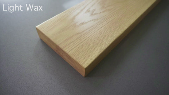 Oak Floating Shelf - Smooth Finish 20cm Deep x 5cm Thick in light wax video